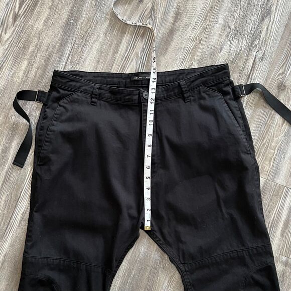 Helmut Lang Moto Drop-Crotch Pants Black Size 32 - Picture 9 of 11